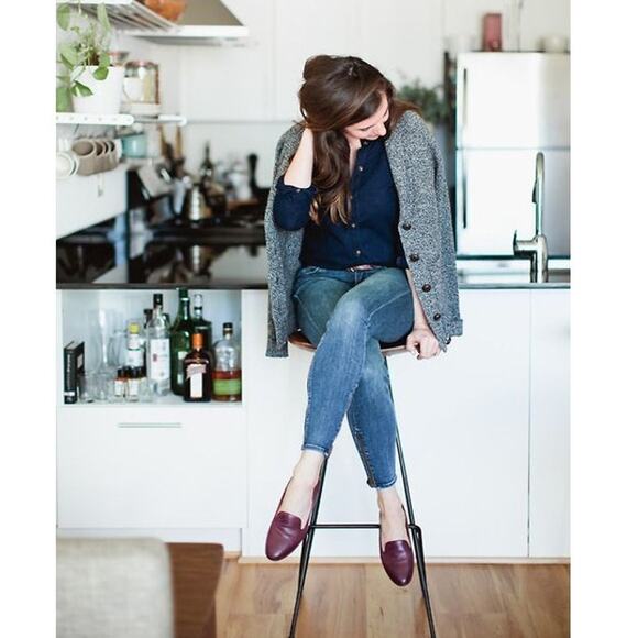 Cole Haan Grand O's Suede Loafers | Platform Almond Toe Fall Staple | Deep Plum - Picture 1 of 16